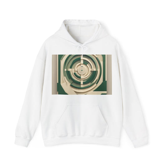 boostlete-mile-by-mile-icon-target-3d-modern-0306 — Unisex Heavy Blend Hooded Sweatshirt (Gildan)