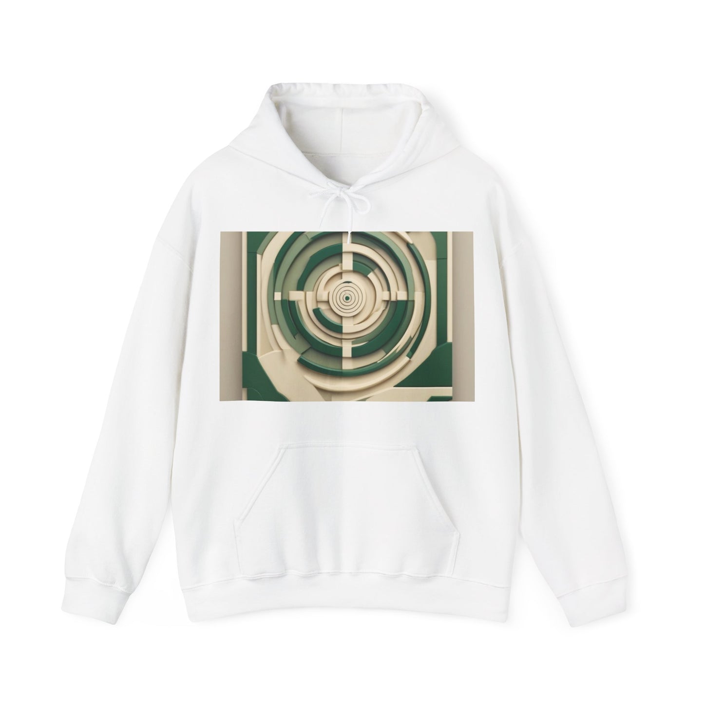 boostlete-mile-by-mile-icon-target-3d-modern-0306 — Unisex Heavy Blend Hoodie (G18500)