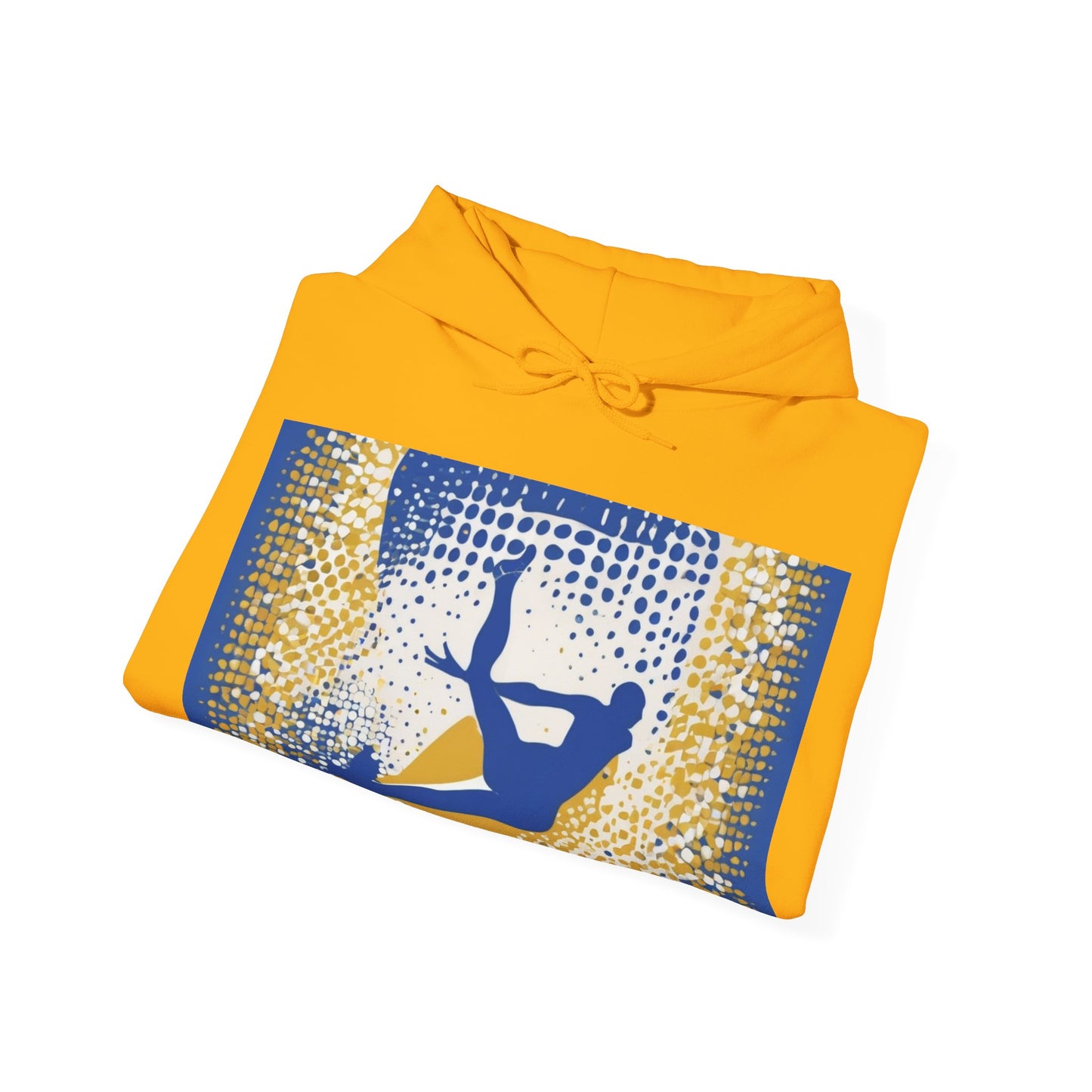 boostlete-field-day-icon-swimmer-halftone-paper-0246 — Unisex Heavy Blend Hooded Sweatshirt (Gildan)