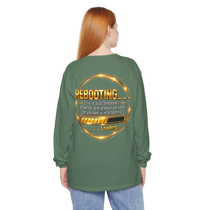 Rebooting Loading Graphic Long Sleeve T-Shirt