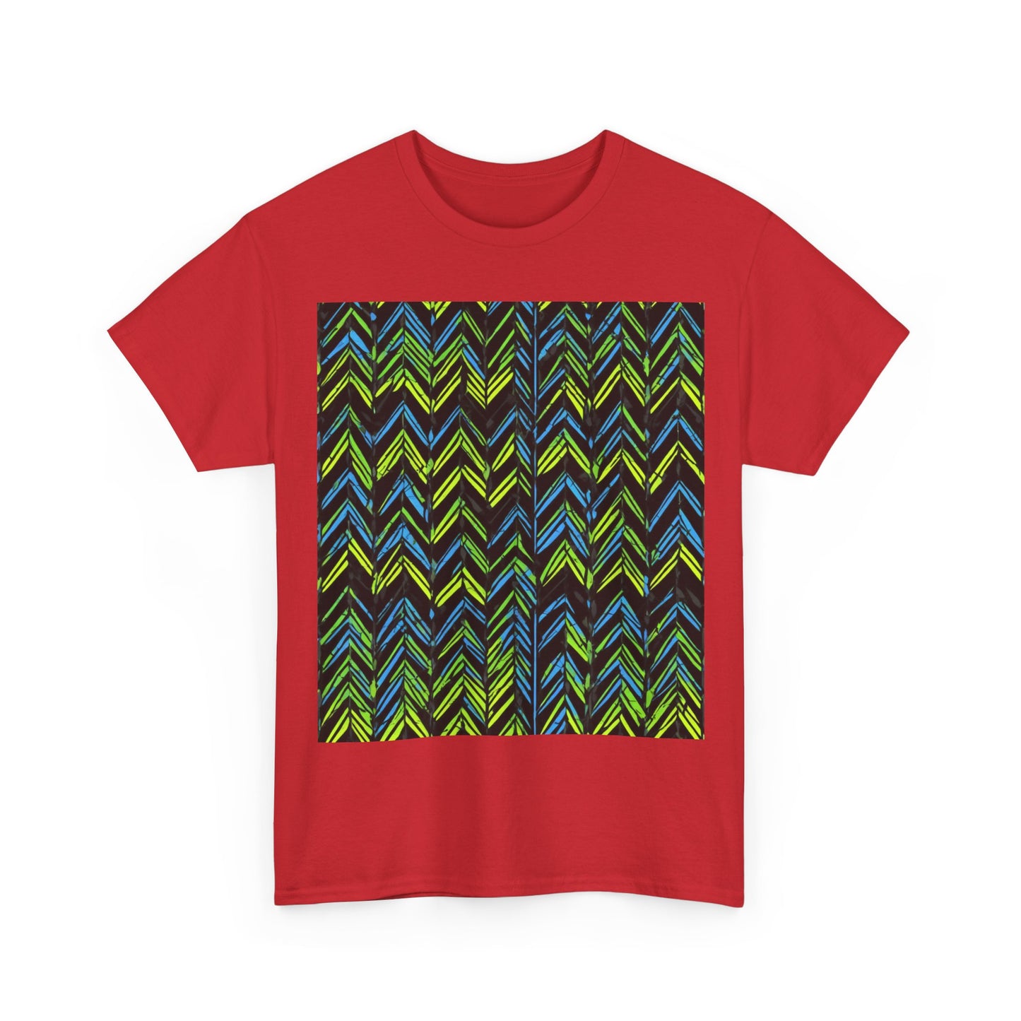 boostlete-mile-by-mile-pattern-chevron-monoline-0051 — Unisex Heavy Cotton Tee (Gildan 5000)