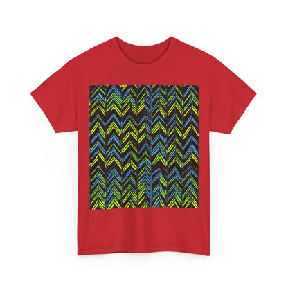 boostlete-mile-by-mile-pattern-chevron-monoline-0051 — Unisex Heavy Cotton Tee (Gildan 5000)