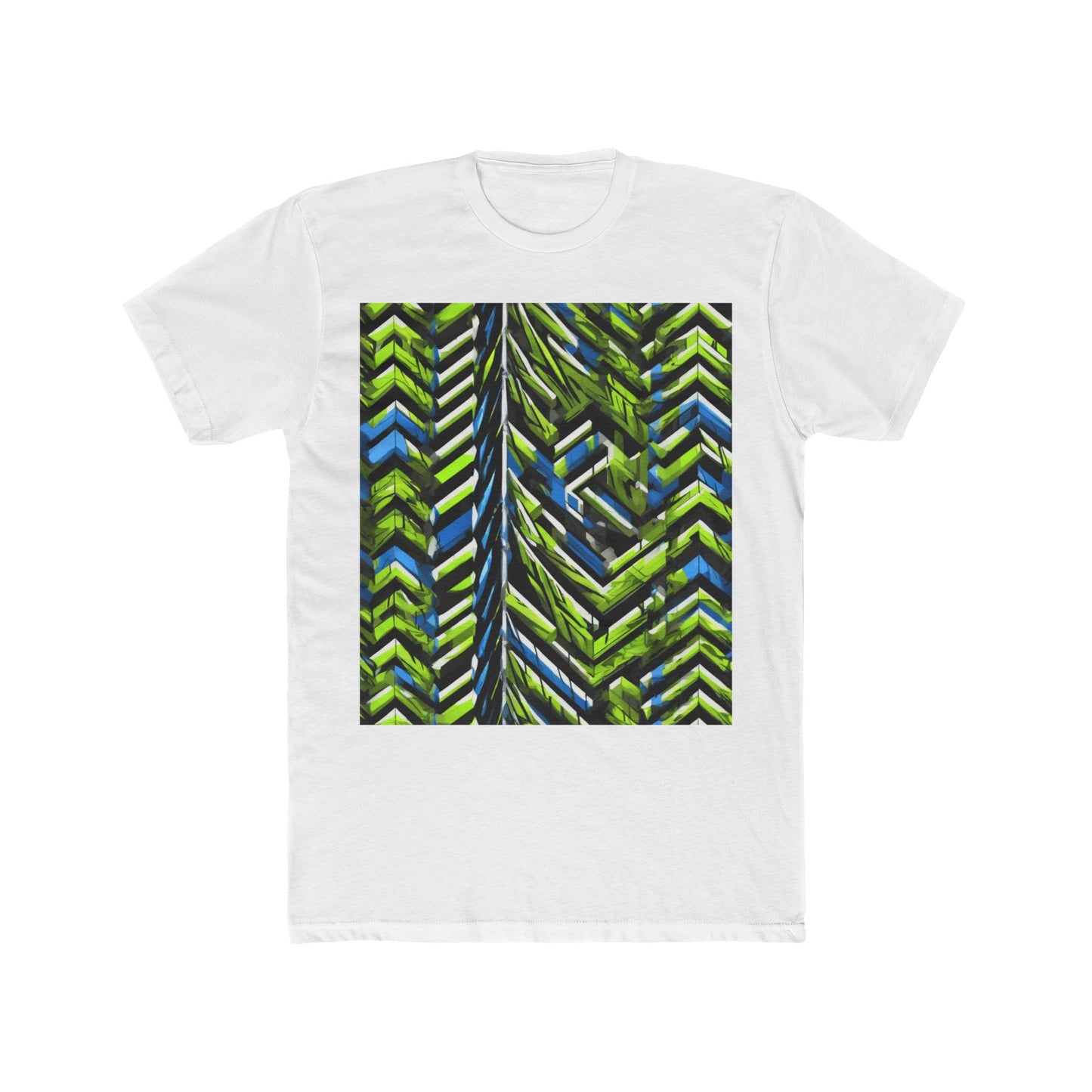 boostlete-rise-grind-pattern-chevron-isometric-0195 — Unisex Cotton Crew Tee (NL 3600)