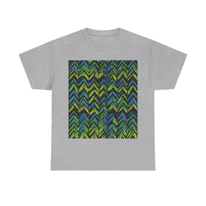 boostlete-mile-by-mile-pattern-chevron-monoline-0051 — Unisex Heavy Cotton Tee (Gildan 5000)