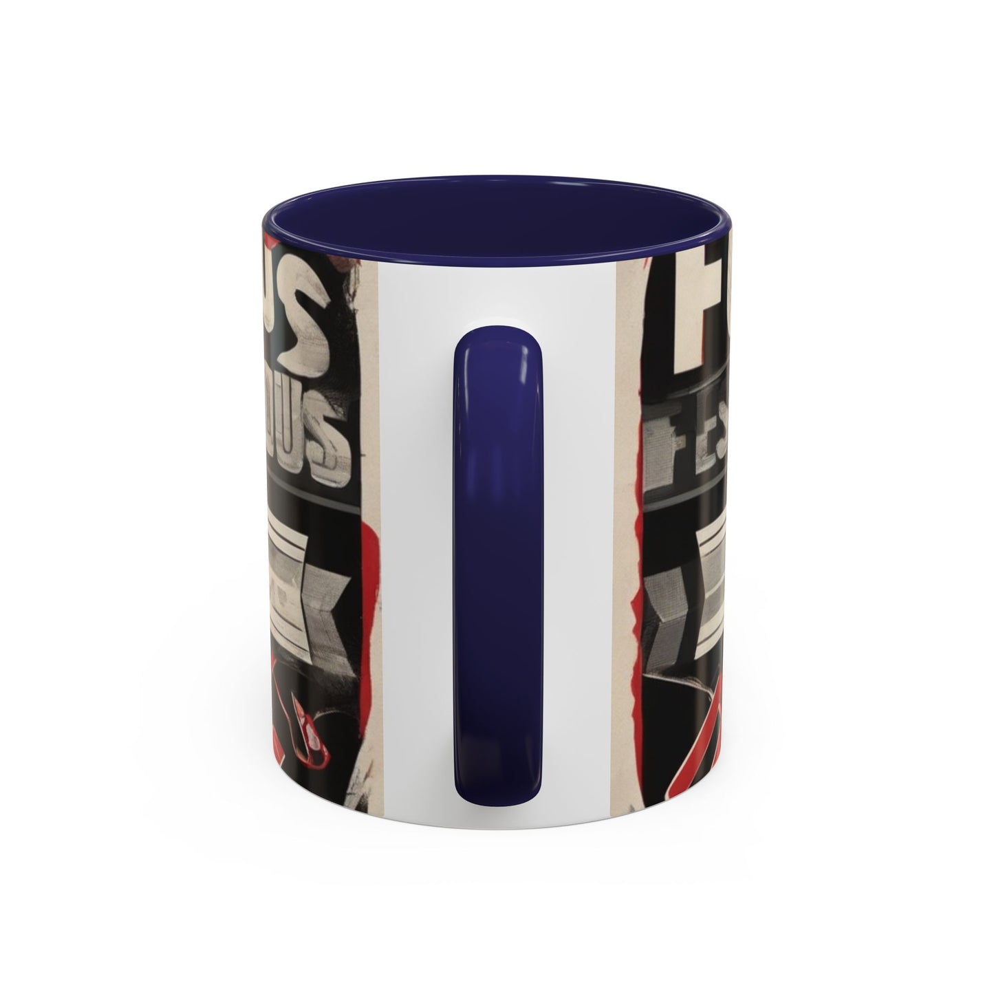 boostlete-mile-by-mile-type-focus-over-feelings-split-retro-0841 — Accent Mug 11/15oz