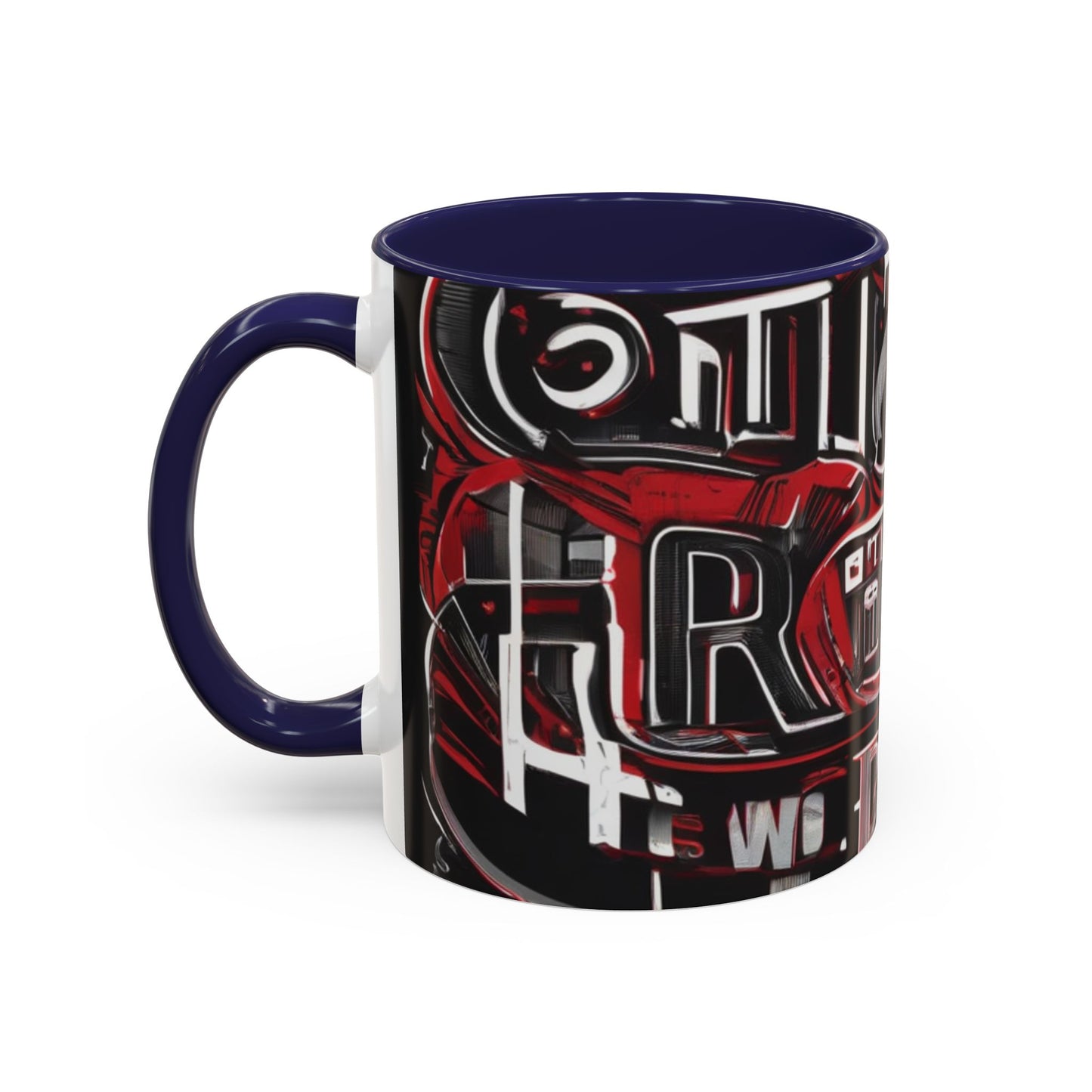 boostlete-boost-mode-type-win-the-day-outline-over-solid-monoline-0477 — Accent Mug 11/15oz