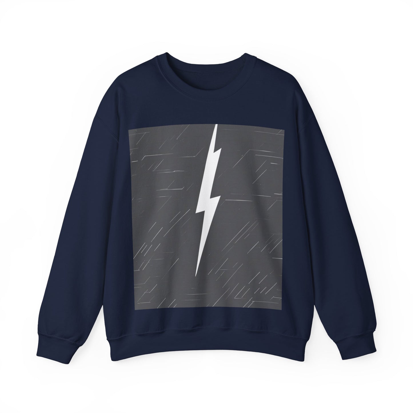 boostlete-am-crew-icon-lightning-glitch-vector-0590 — Unisex Heavy Blend Crewneck (G18000)