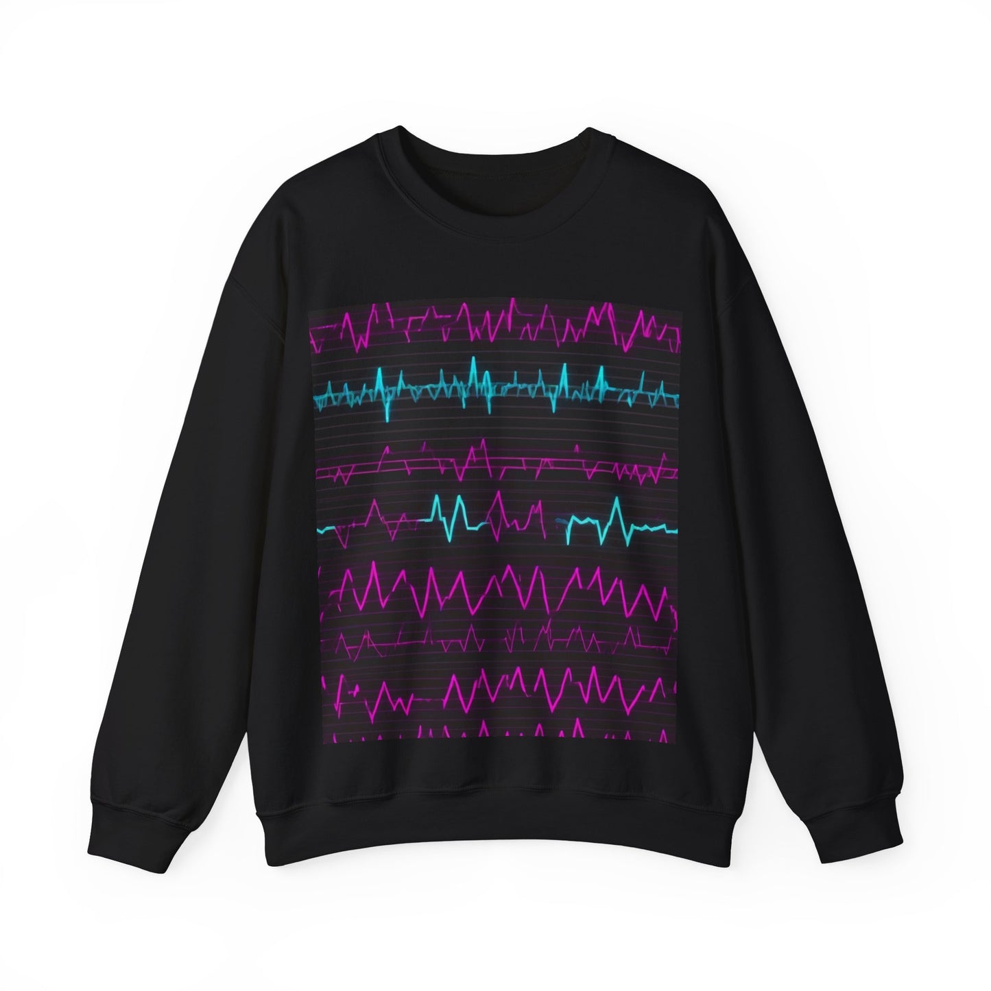 boostlete-boost-mode-pattern-ekg-modern-0111 — Unisex Heavy Blend Crewneck Sweatshirt (Gildan)