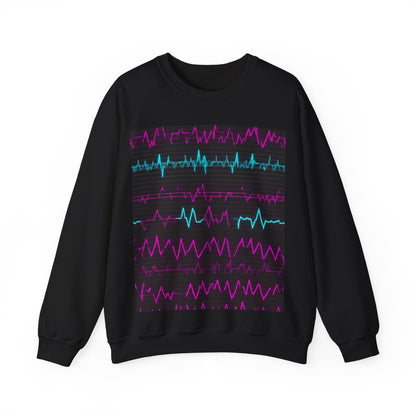 boostlete-boost-mode-pattern-ekg-modern-0111 — Unisex Heavy Blend Crewneck Sweatshirt (Gildan)