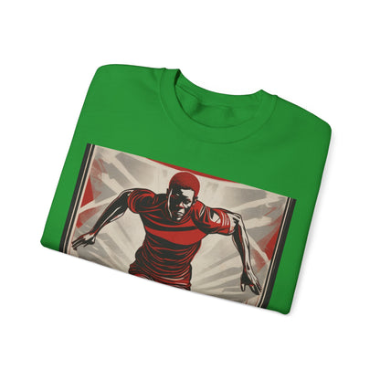 boostlete-am-crew-scene-sprinter-outline-athletic-0228 — Unisex Heavy Blend Crewneck Sweatshirt (Gildan)