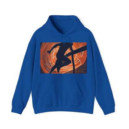 boostlete-iron-intent-scene-hurdler-neon-modern-0264 — Unisex Heavy Blend Hooded Sweatshirt (Gildan)