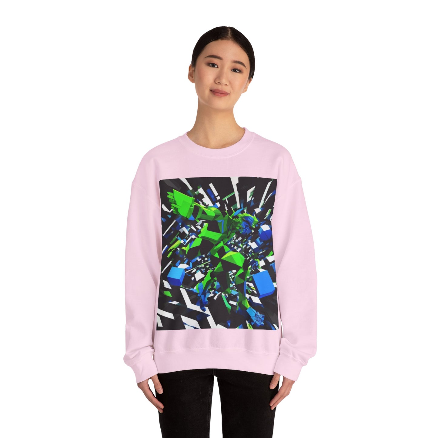 boostlete-pr-season-scene-sprinter-3d-geometric-0896 — Unisex Heavy Blend Crewneck (G18000)