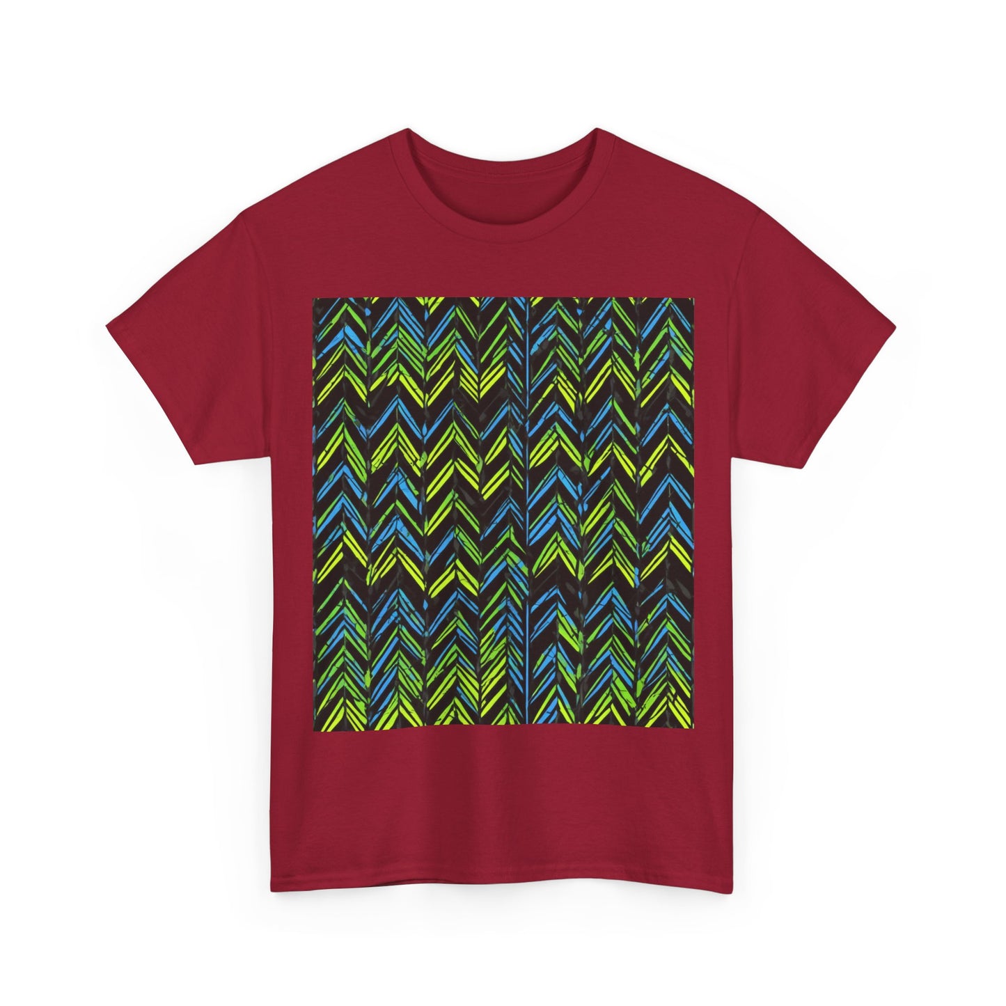 boostlete-mile-by-mile-pattern-chevron-monoline-0051 — Unisex Heavy Cotton Tee (Gildan 5000)