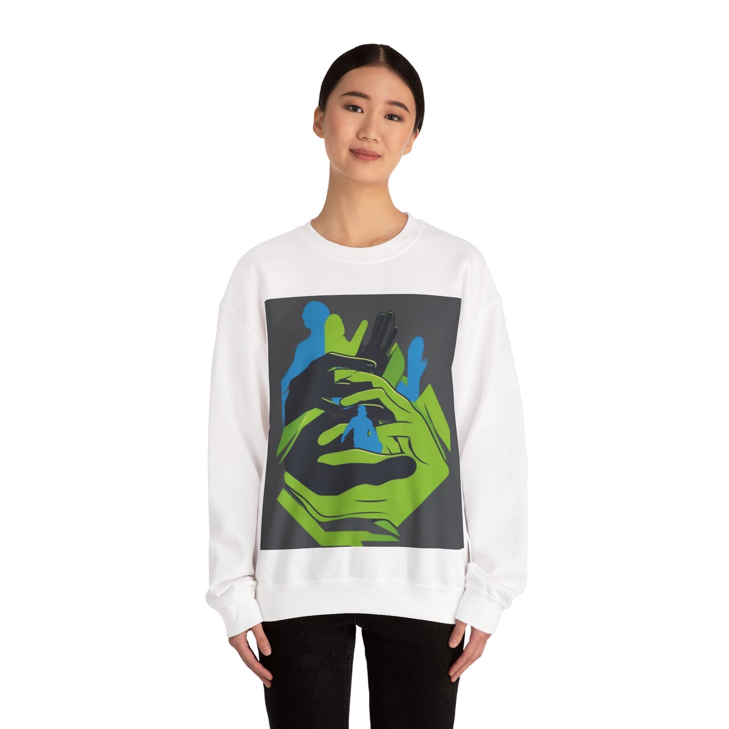 boostlete-mile-by-mile-scene-athlete-offset-modern-0824 — Unisex Heavy Blend Crewneck (G18000)