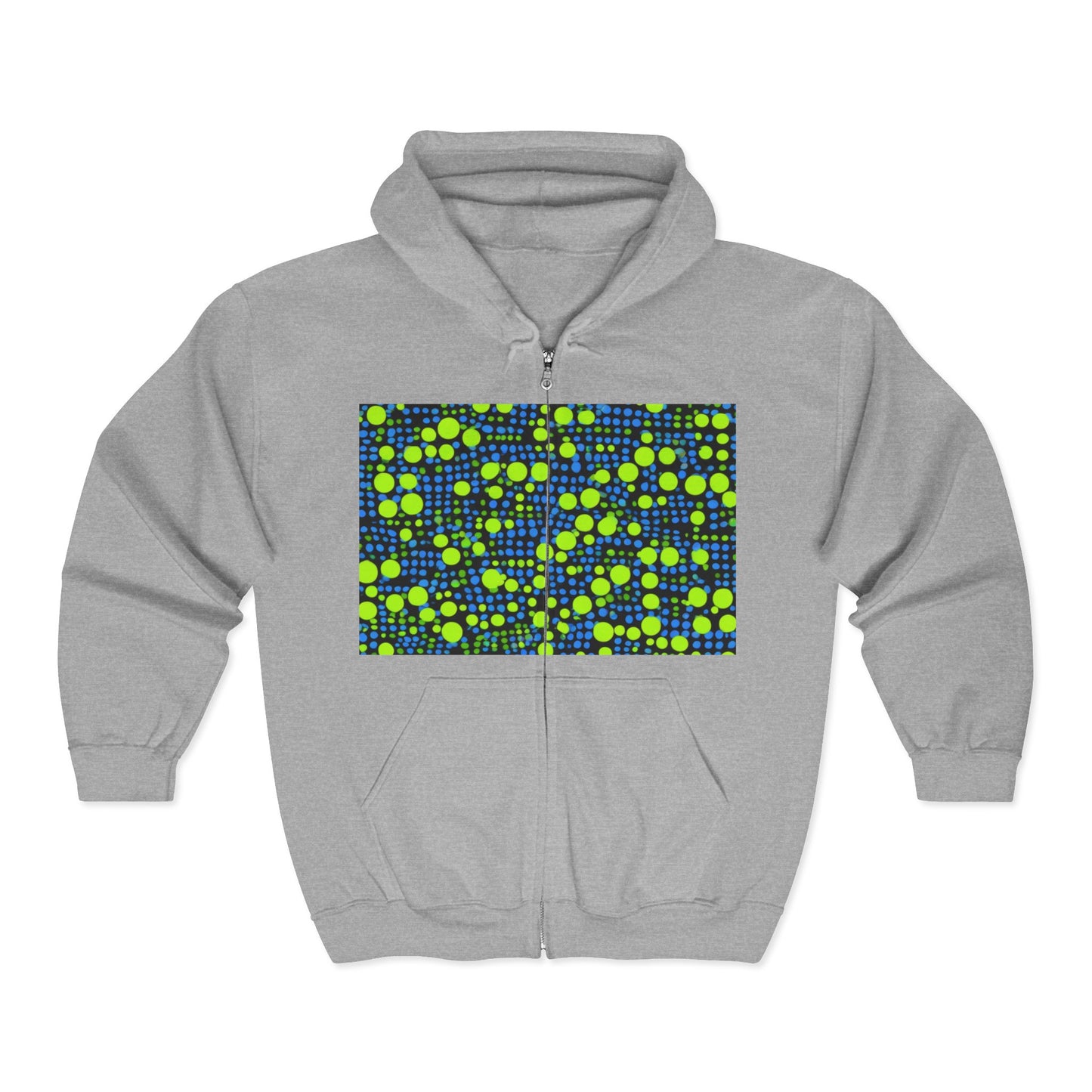 boostlete-mile-by-mile-pattern-dotted-geometric-0071 — Unisex Heavy Blend Full-Zip Hooded Sweatshirt