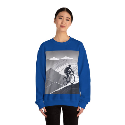 boostlete-recovery-progress-scene-cyclist-motion-vector-0808 — Unisex Heavy Blend Crewneck (G18000)