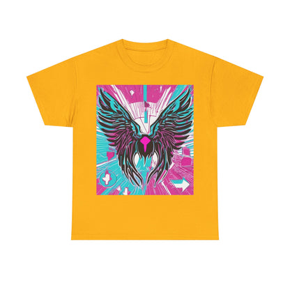 boostlete-am-crew-icon-wings-outline-line-art-0282 — Unisex Heavy Cotton Tee (Gildan 5000)