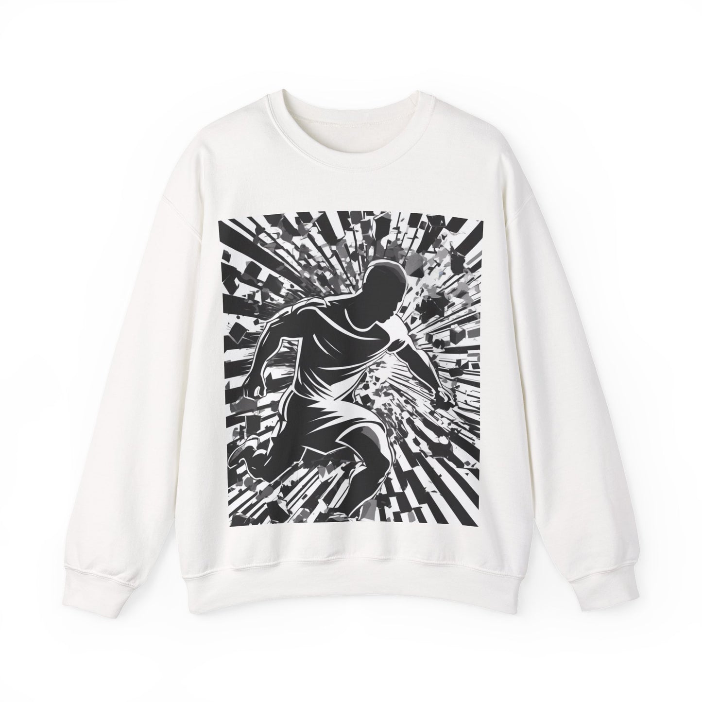 boostlete-field-day-scene-sprinter-halftone-athletic-0248 — Unisex Heavy Blend Crewneck Sweatshirt (Gildan)