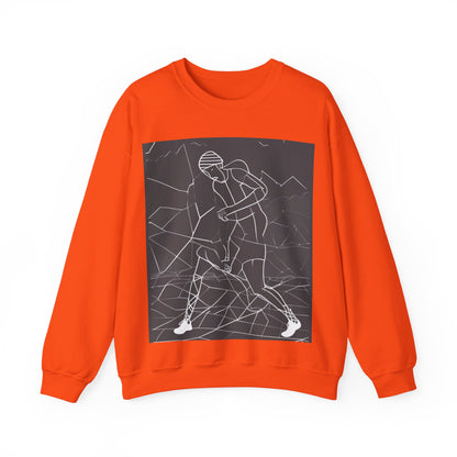 boostlete-pr-season-scene-runner-outline-geometric-1072 — Unisex Heavy Blend Crewneck (G18000)