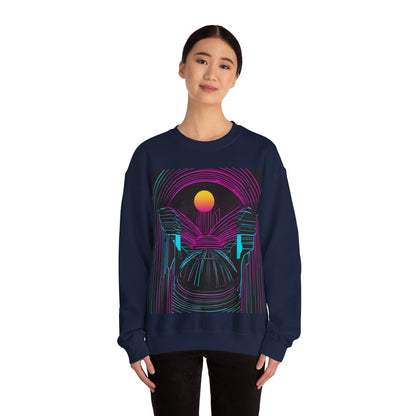 boostlete-rise-grind-icon-sunrise-motion-paper-0962 — Unisex Heavy Blend Crewneck (G18000)