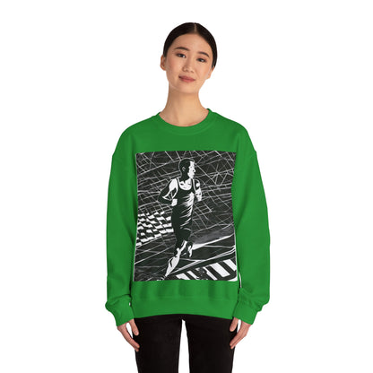 boostlete-headspace-scene-marathoner-speed-geometric-0816 — Unisex Heavy Blend Crewneck (G18000)