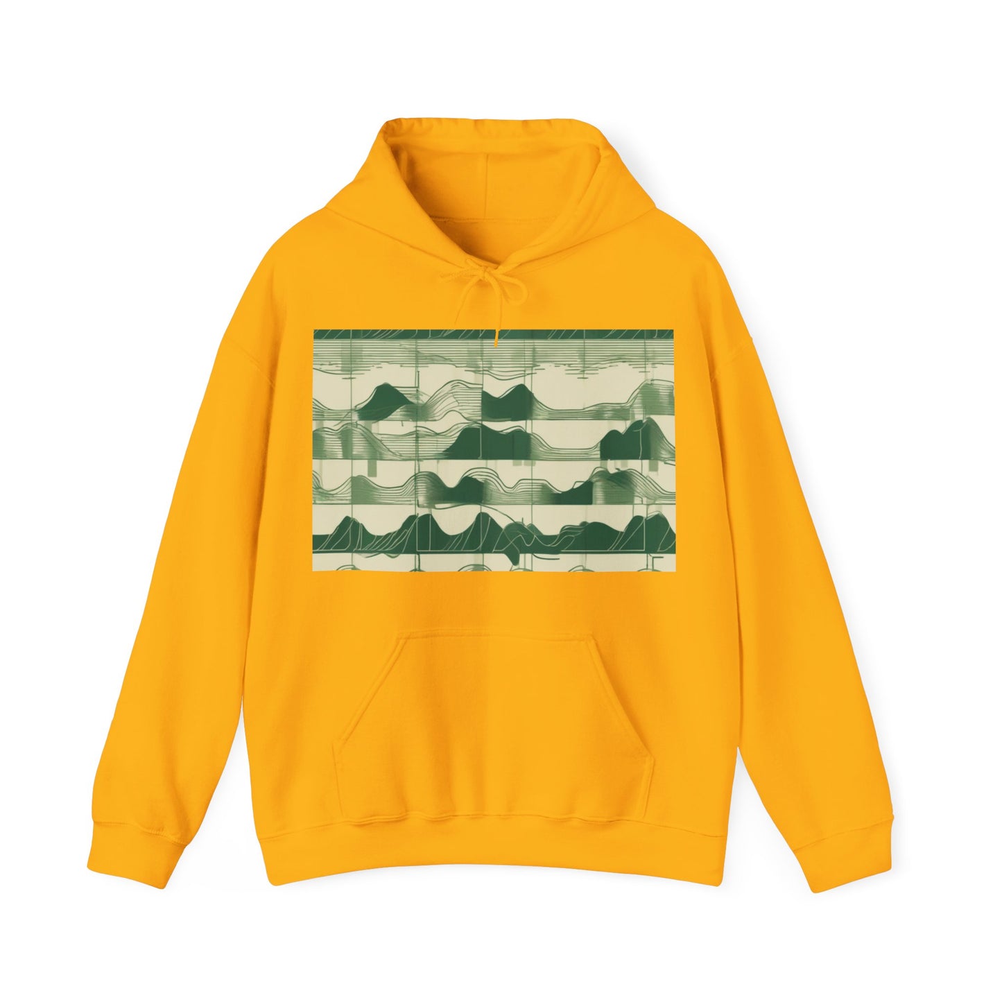 boostlete-mile-by-mile-pattern-audio-blueprint-0971 — Unisex Heavy Blend Hoodie (G18500)