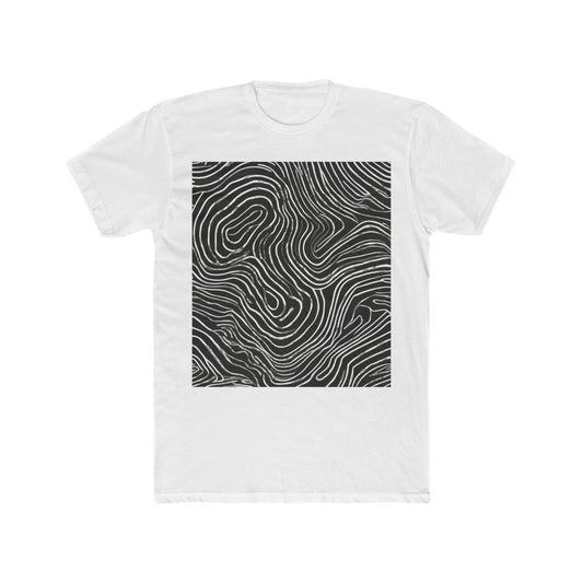 boostlete-field-day-pattern-topographic-badge-0307 — Unisex Cotton Crew Tee (NL 3600)