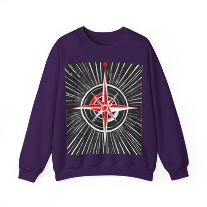 boostlete-boost-mode-icon-compass-chalk-vector-1382 — Unisex Heavy Blend Crewneck (G18000)