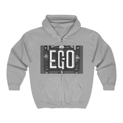 boostlete-mile-by-mile-type-tempo-over-ego-banner-modern-0093 — Unisex Heavy Blend Full-Zip Hooded Sweatshirt