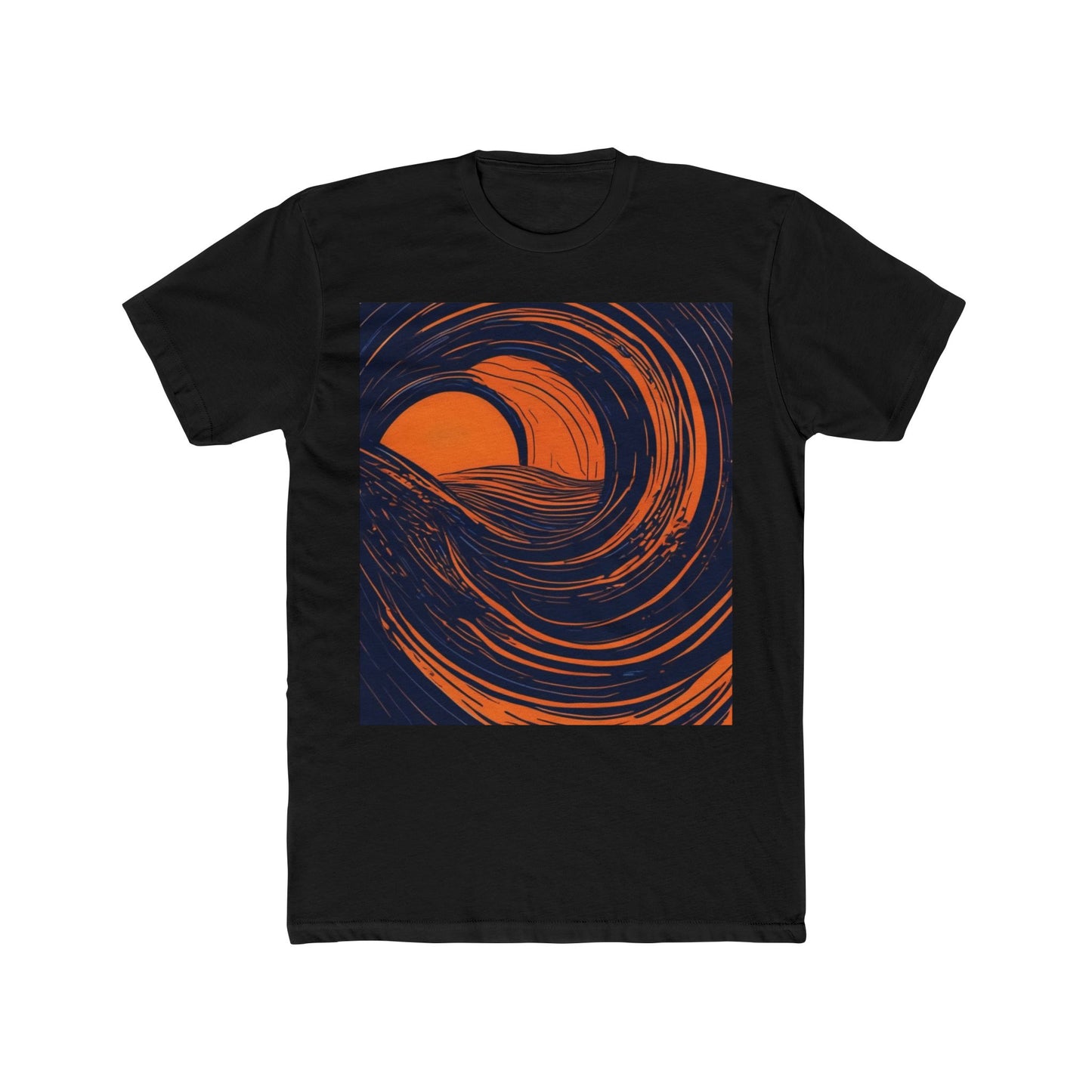 boostlete-rise-grind-icon-sunrise-speed-line-art-0202 — Unisex Cotton Crew Tee (NL 3600)