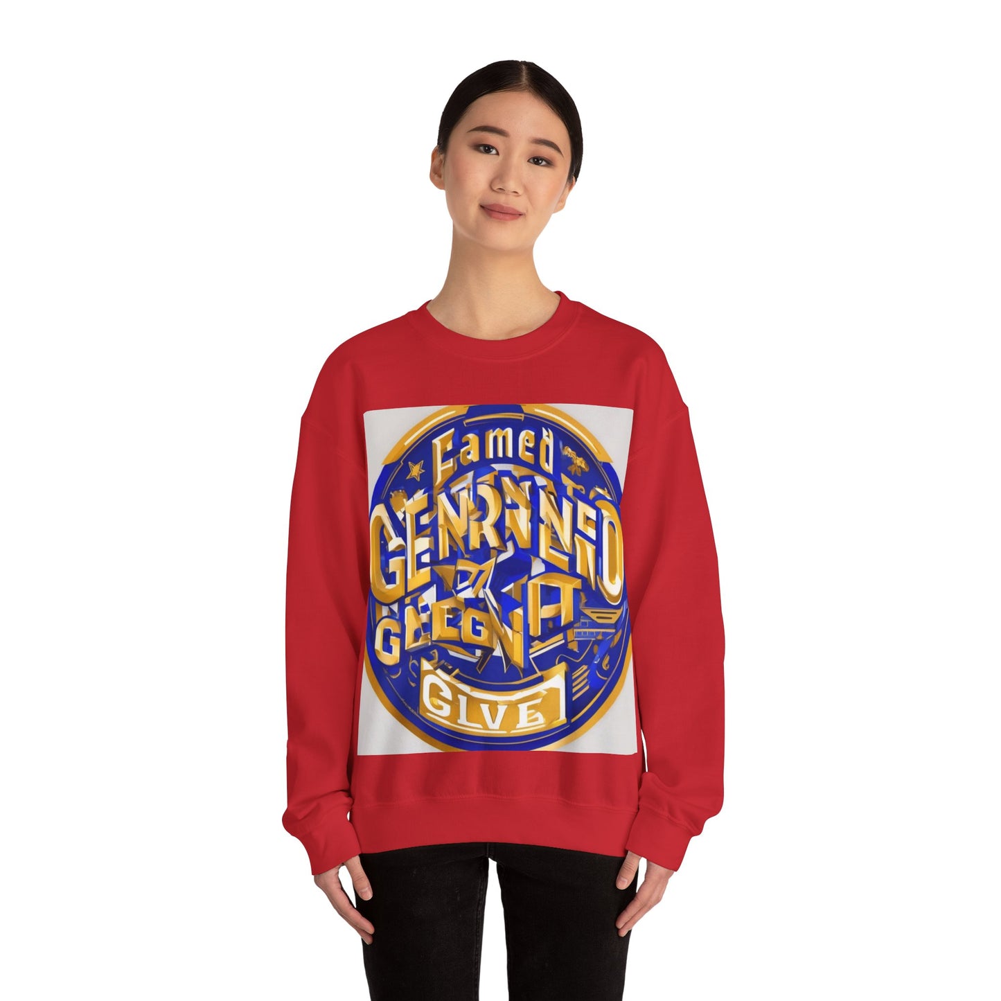 boostlete-pr-season-type-earned-not-given-badge-isometric-0105 — Unisex Heavy Blend Crewneck Sweatshirt (Gildan)