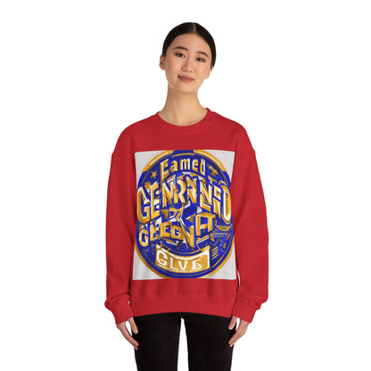 boostlete-pr-season-type-earned-not-given-badge-isometric-0105 — Unisex Heavy Blend Crewneck Sweatshirt (Gildan)