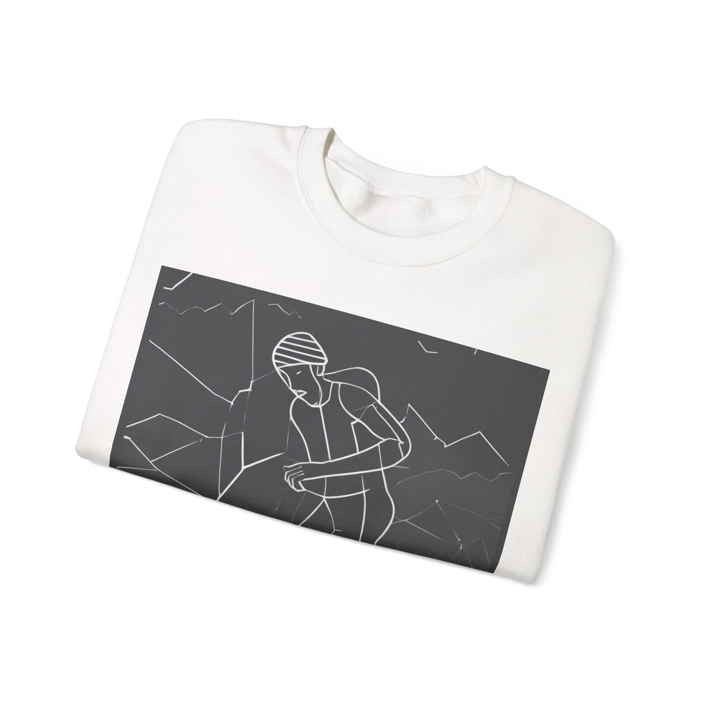 boostlete-pr-season-scene-runner-outline-geometric-1072 — Unisex Heavy Blend Crewneck (G18000)