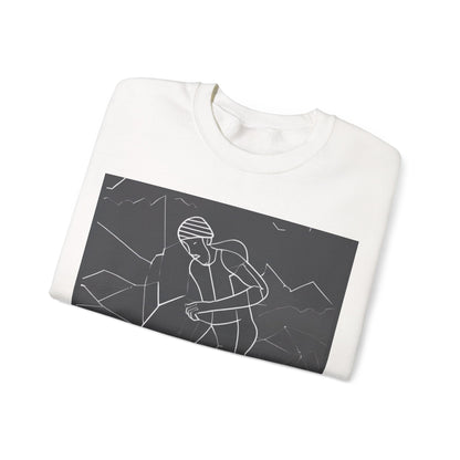 boostlete-pr-season-scene-runner-outline-geometric-1072 — Unisex Heavy Blend Crewneck (G18000)