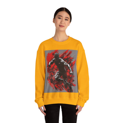 boostlete-field-day-scene-sprinter-glitch-badge-0284 — Unisex Heavy Blend Crewneck Sweatshirt (Gildan)