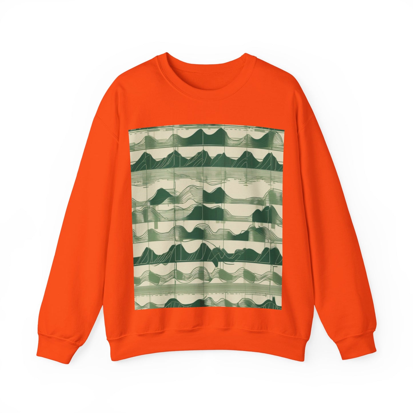 boostlete-mile-by-mile-pattern-audio-blueprint-0971 — Unisex Heavy Blend Crewneck (G18000)
