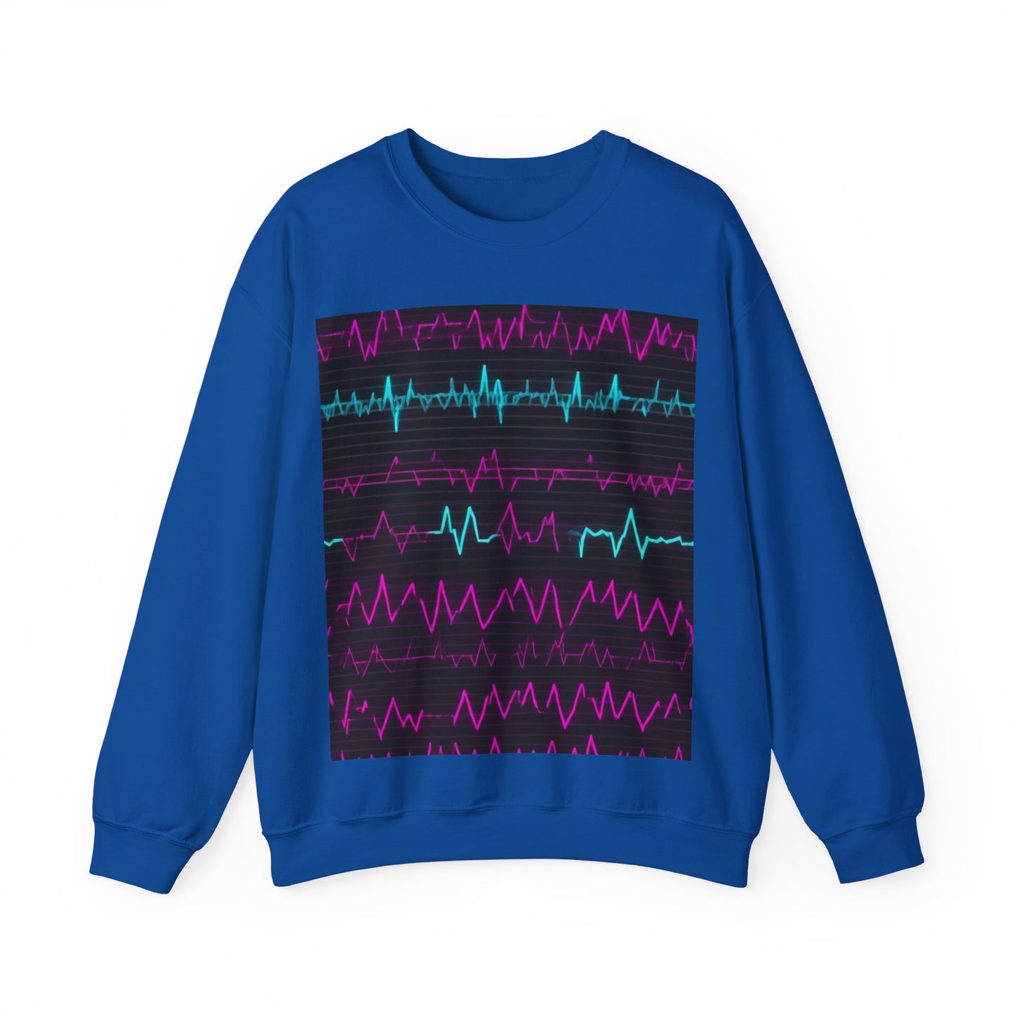 boostlete-boost-mode-pattern-ekg-modern-0111 — Unisex Heavy Blend Crewneck Sweatshirt (Gildan)
