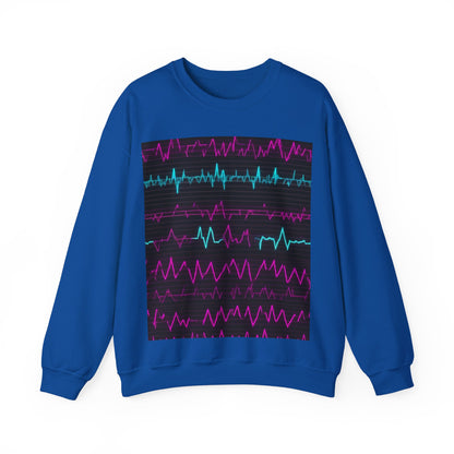 boostlete-boost-mode-pattern-ekg-modern-0111 — Unisex Heavy Blend Crewneck Sweatshirt (Gildan)
