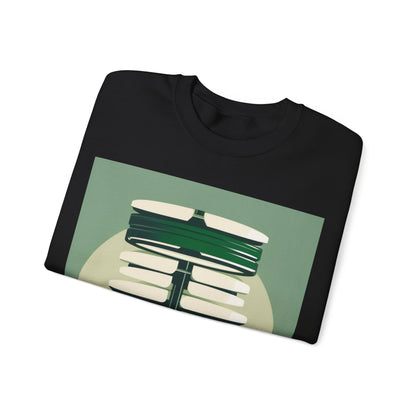 boostlete-recovery-progress-icon-barbell-glitch-vector-1746 — Unisex Heavy Blend Crewneck (G18000)