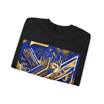 boostlete-am-crew-type-progress-beats-perfect-diagonal-modern-0209 — Unisex Heavy Blend Crewneck Sweatshirt (Gildan)