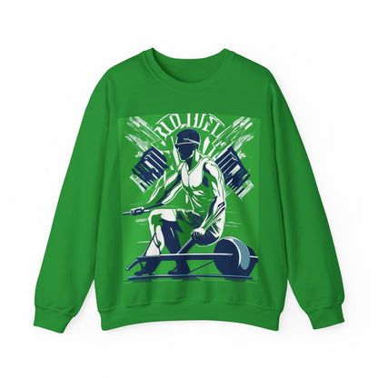 boostlete-am-crew-scene-rower-grainy-bold-0172 — Unisex Heavy Blend Crewneck Sweatshirt (Gildan)