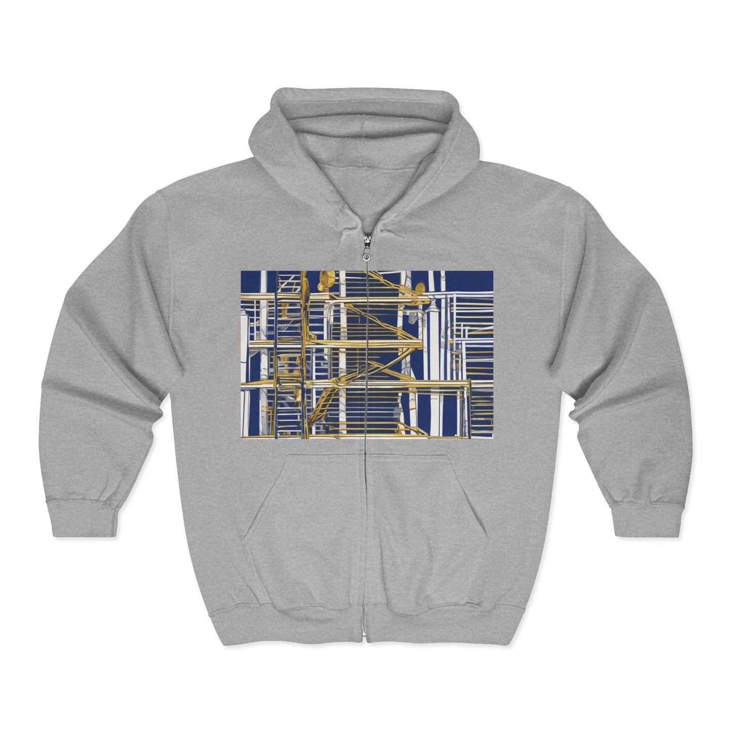 boostlete-rise-grind-icon-ladder-high-engraved-0238 — Unisex Heavy Blend Full-Zip Hooded Sweatshirt