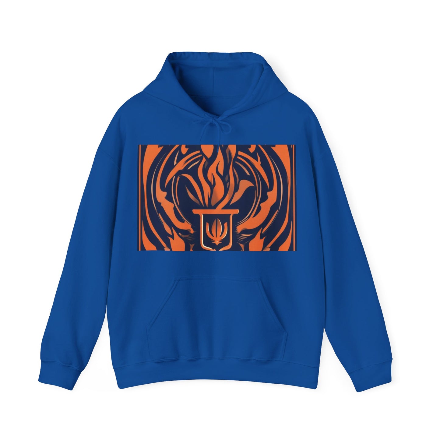 boostlete-quiet-power-icon-flame-duotone-athletic-0158 — Unisex Heavy Blend Hooded Sweatshirt (Gildan)