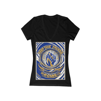 boostlete-pr-season-type-keep-the-promise-arc-athletic-0045 — Women's Deep V-Neck Tee (B+C 6035)