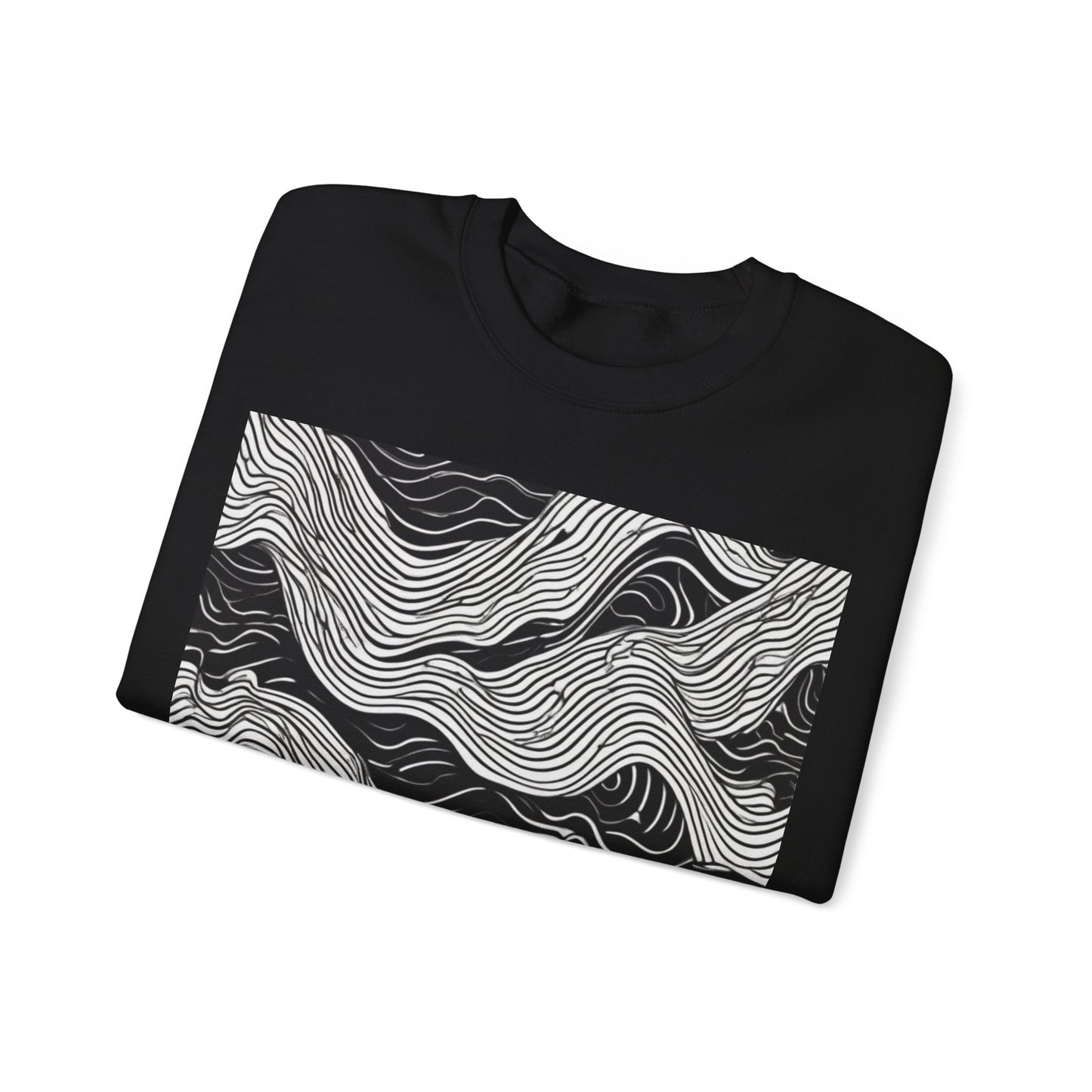 boostlete-field-day-pattern-topographic-line-art-0239 — Unisex Heavy Blend Crewneck Sweatshirt (Gildan)