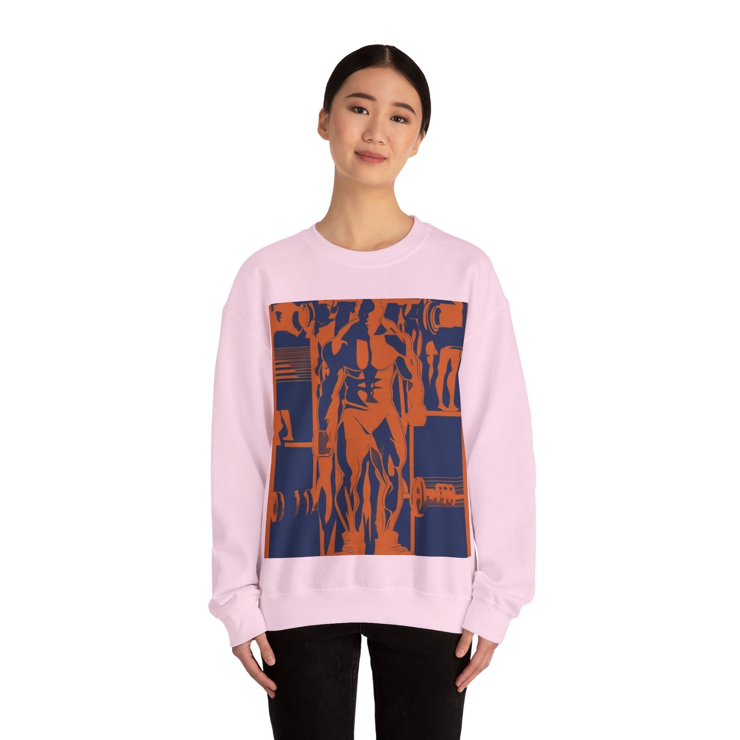boostlete-rise-grind-scene-deadlift-3d-paper-0812 — Unisex Heavy Blend Crewneck (G18000)