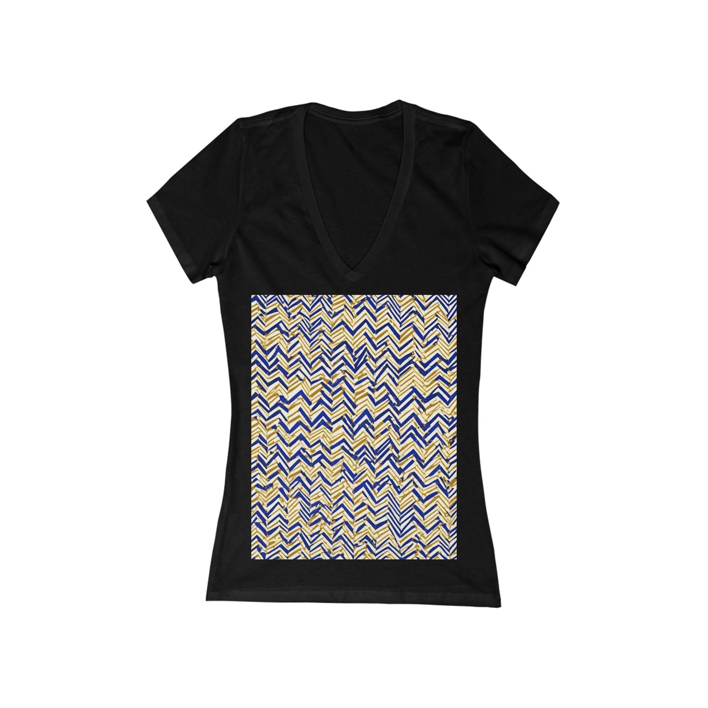 boostlete-boost-mode-pattern-ekg-line-art-0091 — Women's Deep V-Neck Tee (B+C 6035)