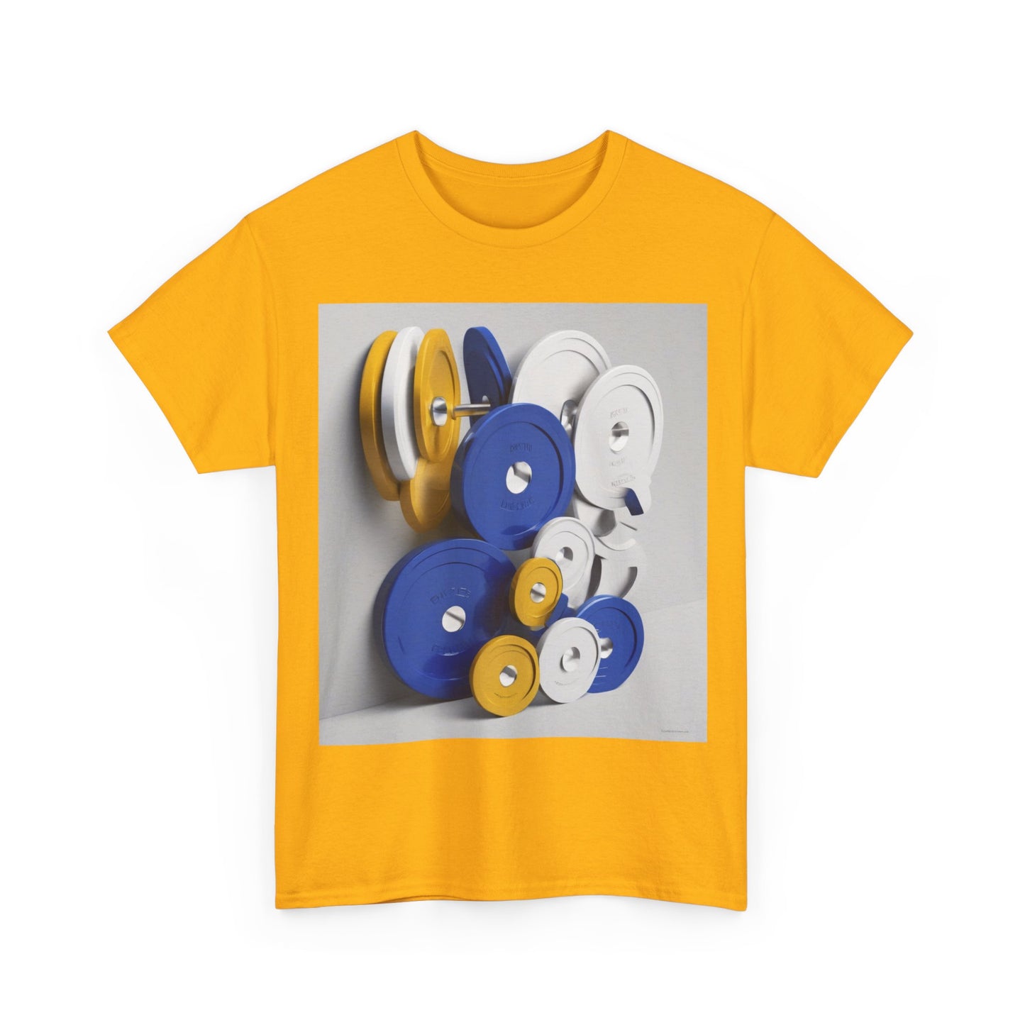 boostlete-field-day-icon-barbell-offset-geometric-0150 — Unisex Heavy Cotton Tee (Gildan 5000)