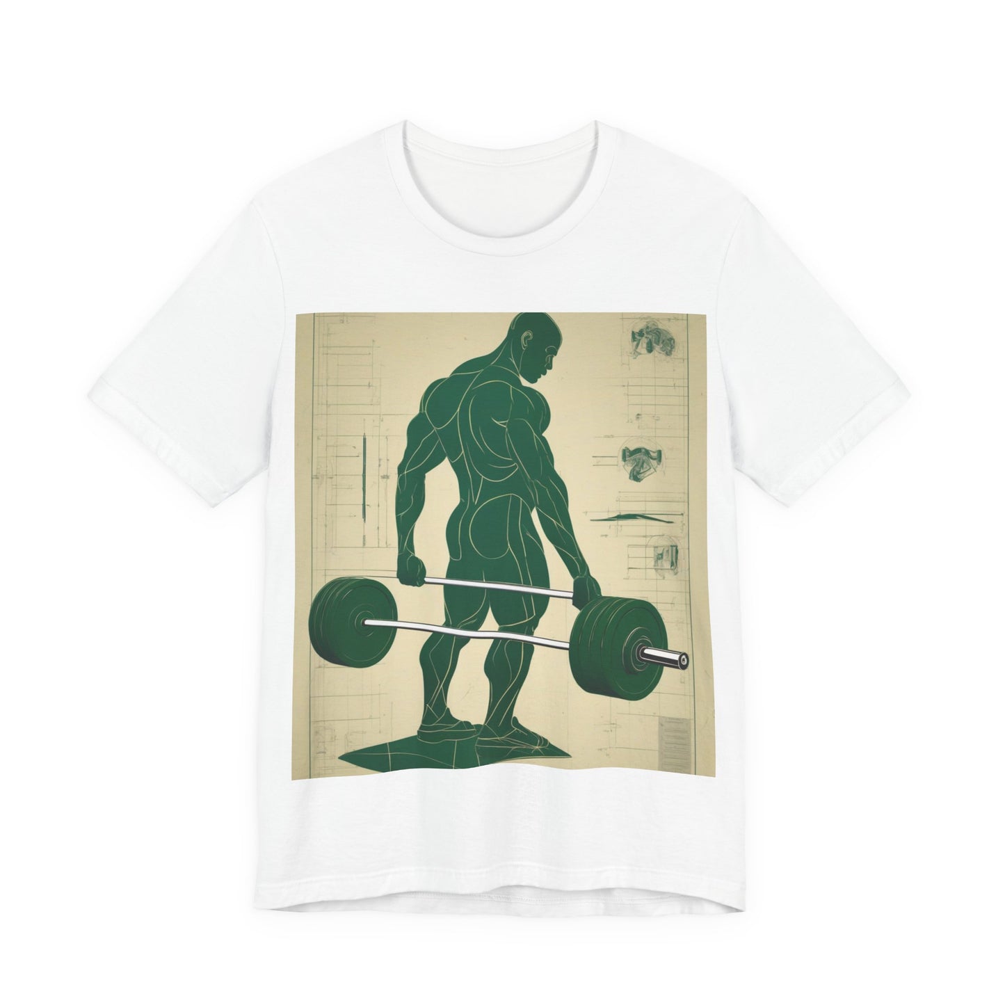 boostlete-recovery-progress-scene-deadlift-3d-blueprint-0236 — Unisex Jersey Short Sleeve (B+C 3001)