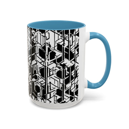 boostlete-field-day-pattern-micro-blueprint-0927 — Accent Mug 11/15oz
